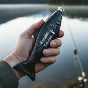 Lommelerke fisk med gravering